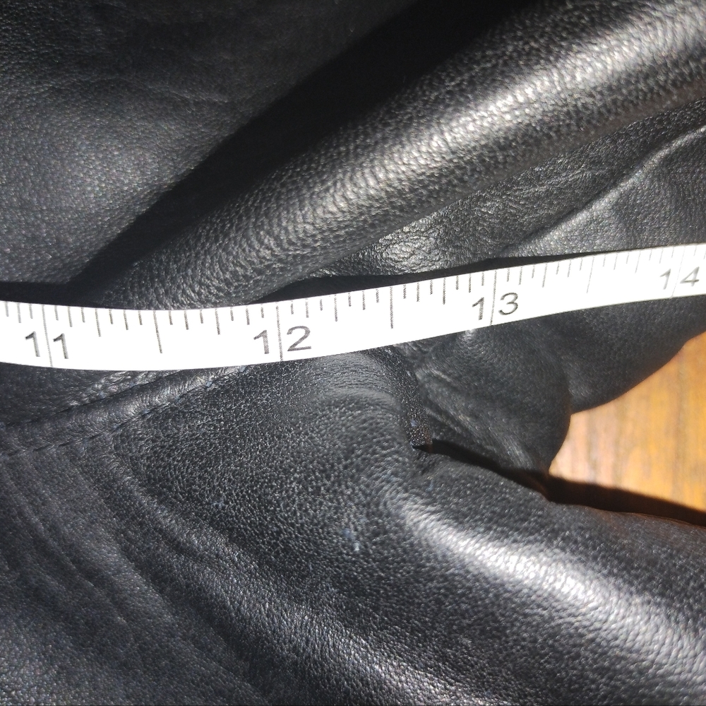 Black Genuine Leather Pants, Old Mill High Quality 15-Inch Waist 32-Inch Inseam - Picture 7 of 16